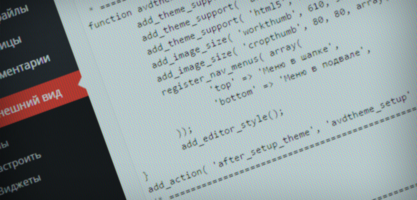 Тайны файла function.php редактор файла function.php