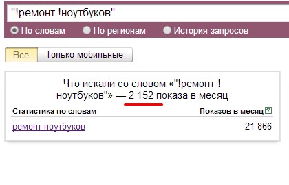 Поиск точного значения Точное значение по ключу